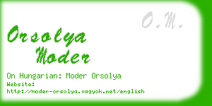 orsolya moder business card